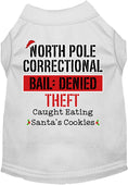 Load image into Gallery viewer, Christmas Pet Dog & Cat Shirt Screen Printed, "North Pole Correctional"
