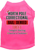Load image into Gallery viewer, Christmas Pet Dog & Cat Shirt Screen Printed, "North Pole Correctional"
