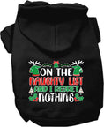 Load image into Gallery viewer, Christmas Pet Hoodie, "On The Naughty List And I Regret Nothing"
