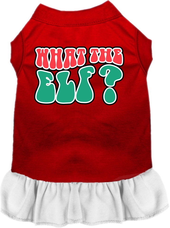 Christmas Pet Dress "What The Elf"