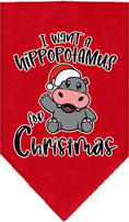 Load image into Gallery viewer, Christmas Pet and Dog Bandana, "I Want A Hippopotamus For Christmas"
