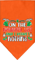 Load image into Gallery viewer, Christmas Pet Bandana "On The Naughty List And I Regret Nothing"
