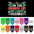 Load image into Gallery viewer, Christmas Pet Bandana "On The Naughty List And I Regret Nothing"
