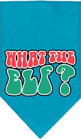Load image into Gallery viewer, Christmas Pet and Dog Bandana Screen Printed, "What The Elf"
