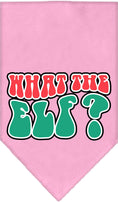 Load image into Gallery viewer, Christmas Pet and Dog Bandana Screen Printed, "What The Elf"
