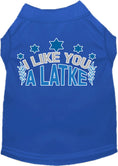 Load image into Gallery viewer, Hanukkah Pet Dog and Cat Shirt Screen Printed, "I Like You A Latke"
