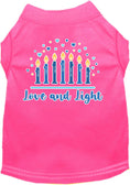 Load image into Gallery viewer, Hanukkah Pet Dog and Cat Shirt Screen Printed, "Love & Light"
