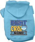 Load image into Gallery viewer, Hanukkah Pet, Dog and Cat Hoodie Screen Printed, "Eight Crazy Nights"
