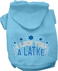 Load image into Gallery viewer, Hanukkah Pet Hoodie "I Like You A Latke"
