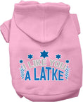 Load image into Gallery viewer, Hanukkah Pet Hoodie "I Like You A Latke"
