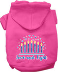 Load image into Gallery viewer, Hanukkah Pet, Dog and Cat Hoodie Screen Printed, "Love and Light"

