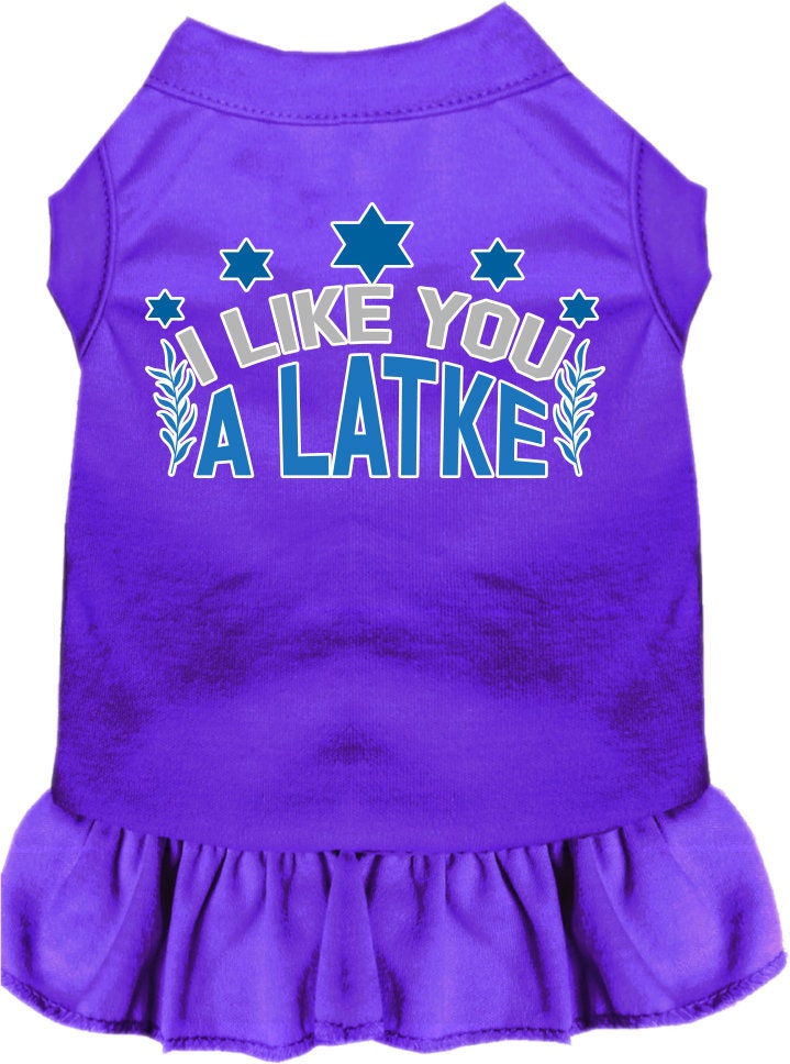 Hanukkah Pet Dress "I Like You A Latke"