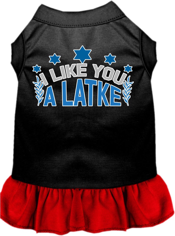 Hanukkah Pet Dress "I Like You A Latke"
