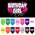 Load image into Gallery viewer, Pet and Dog Bandana Screen Printed, "Birthday Girl -or- "Birthday Boy"
