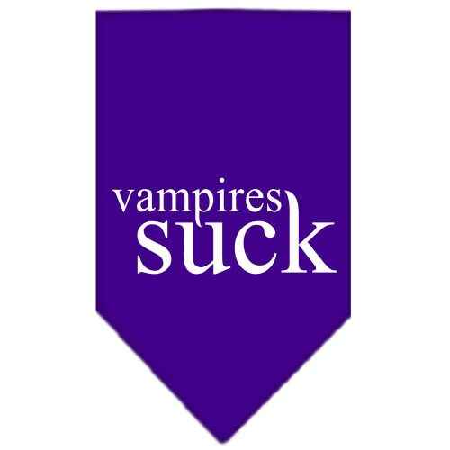 Halloween Pet and Dog Bandana Screen Printed, "Vampires Suck"