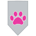 Load image into Gallery viewer, Pet and Dog Bandana Screen Printed, "Pink Swiss Dot Paw"
