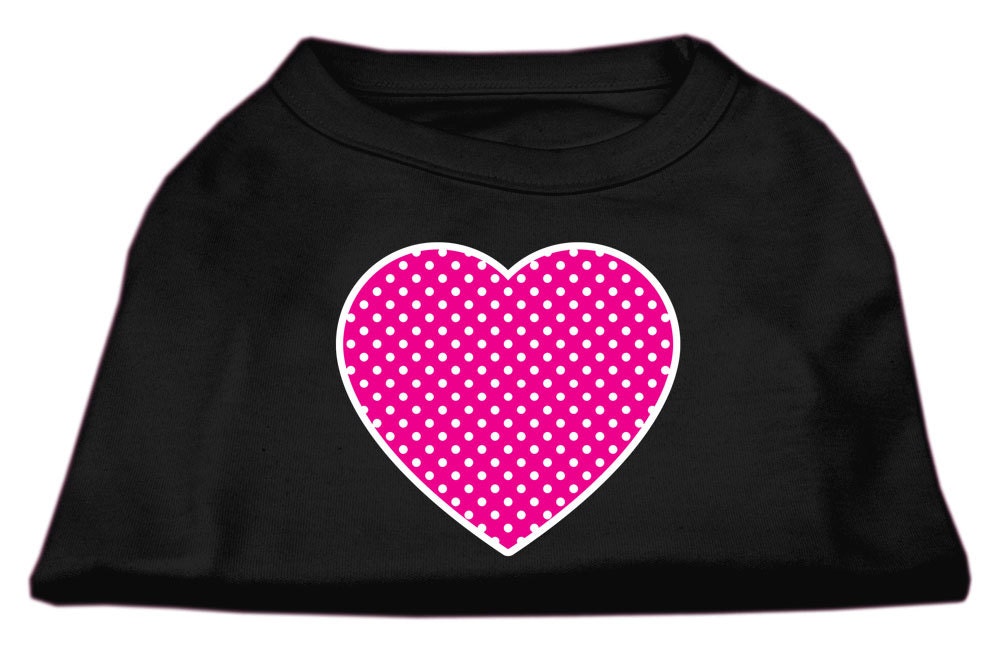 Pet Shirt "Pink Swiss Dot Heart"