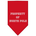 Load image into Gallery viewer, Christmas Pet and Dog Bandana Screen Printed, "Property Of North Pole"

