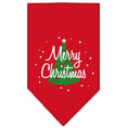 Load image into Gallery viewer, Christmas Dog Bandana, "Scribble Merry Christmas"
