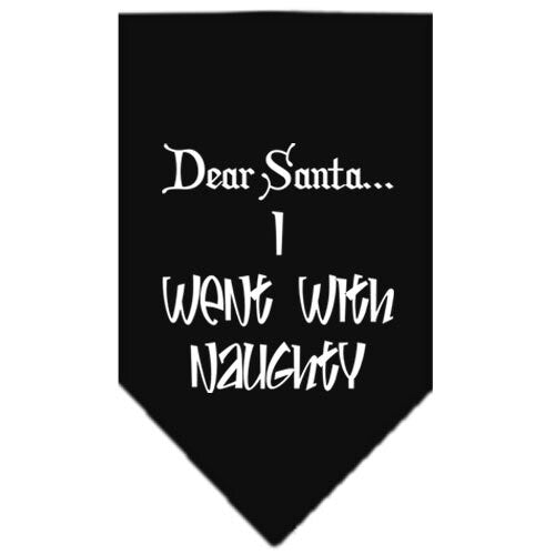 Christmas Pet and Dog Bandana, "Dear Santa... I Went With Naughty"