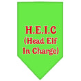 Load image into Gallery viewer, Christmas Pet and Dog Bandana Screen Printed, "Head Elf In Charge"
