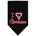 Load image into Gallery viewer, Christmas Pet and Dog Bandana Screen Printed, "I Heart Christmas"
