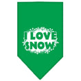 Load image into Gallery viewer, Christmas Pet and Dog Bandana Screen Printed, "I Love Snow"
