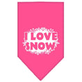 Load image into Gallery viewer, Christmas Pet and Dog Bandana Screen Printed, "I Love Snow"
