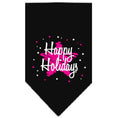 Load image into Gallery viewer, Christmas Pet and Dog Bandana Screen Printed, "Scribble Happy Holidays"
