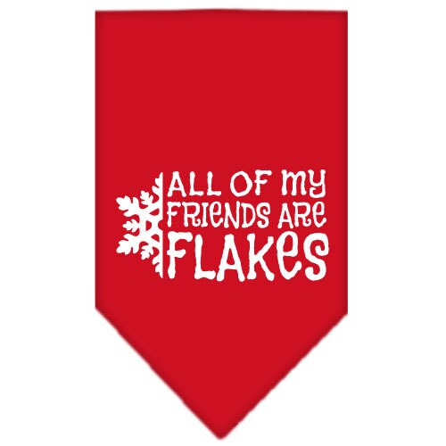 Christmas Pet and Dog Bandana, "All Of My Friends Are Flakes"