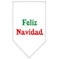 Load image into Gallery viewer, Christmas Pet and Dog Bandana Screen Printed, "Feliz Navidad"
