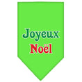 Load image into Gallery viewer, Christmas Pet and Dog Bandana Screen Printed, "Joyeux Noel"
