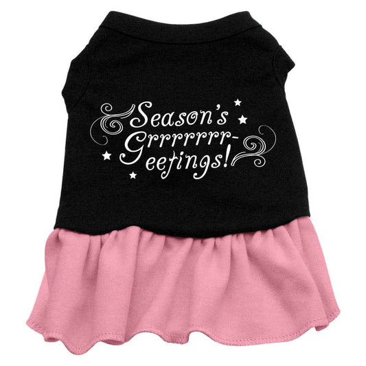 Christmas Pet Dress Screen Printed, "Season's Greetings"