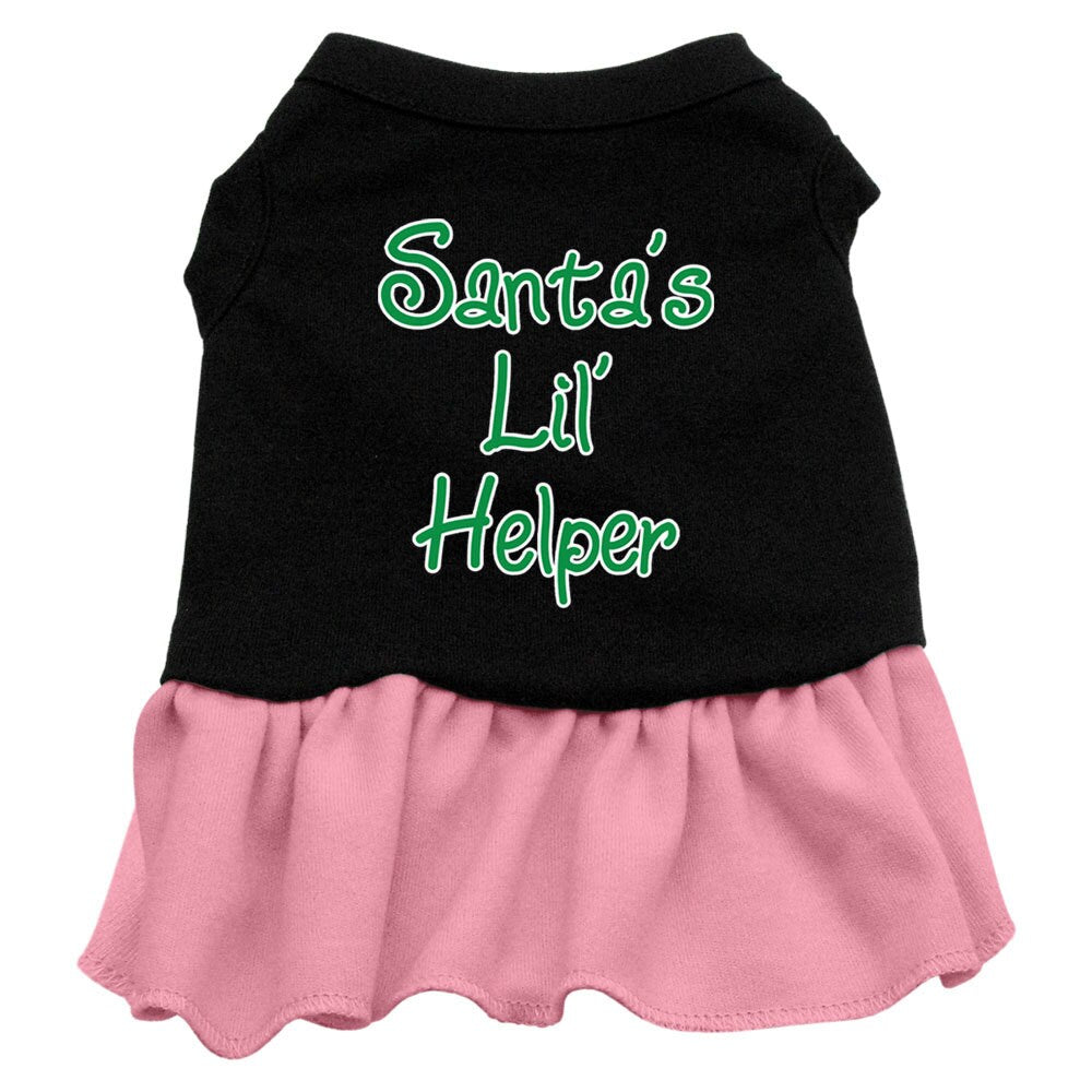 Christmas Pet Dress Screen Printed, "Santa's Lil Helper"