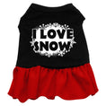 Load image into Gallery viewer, Christmas Pet Dress Screen Printed, "I Love Snow"
