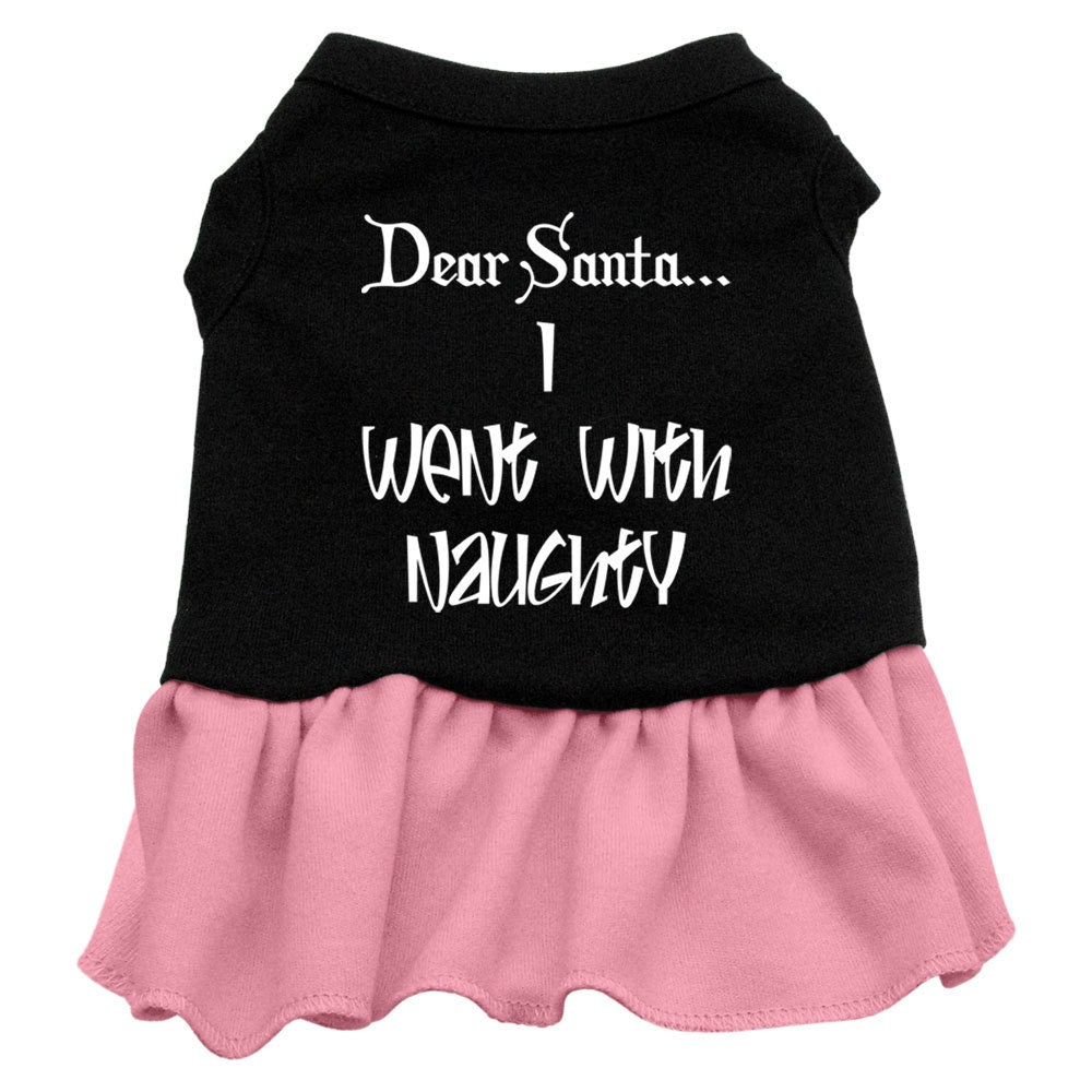 Christmas Pet Dress "Dear Santa, I Went With Naughty"