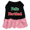 Load image into Gallery viewer, Christmas Pet Dress Screen Printed, "Feliz Navidad"
