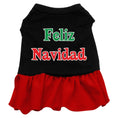 Load image into Gallery viewer, Christmas Pet Dress Screen Printed, "Feliz Navidad"
