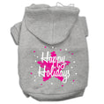 Load image into Gallery viewer, Christmas Pet Hoodie Screen Printed, "Scribble Happy Holidays"

