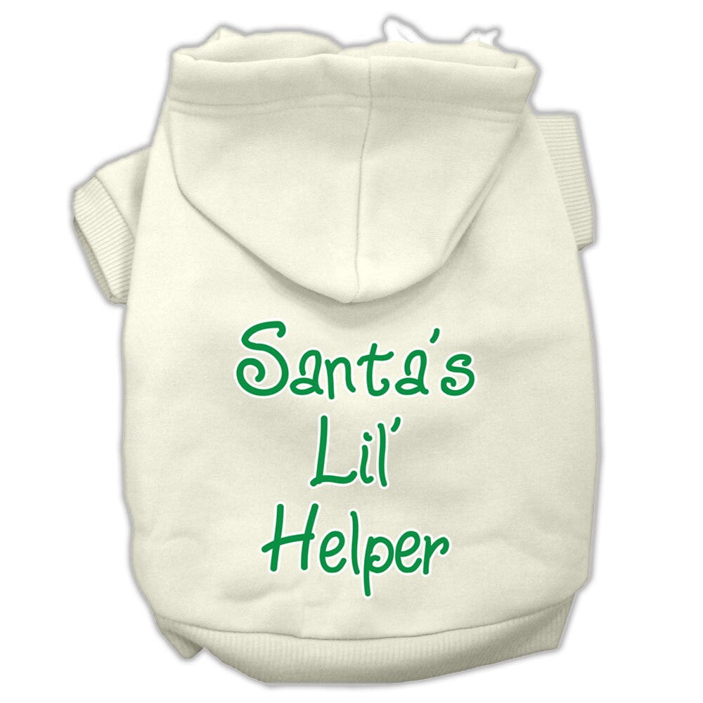 Christmas Pet Hoodie Screen Printed, "Santa's Lil Helper"