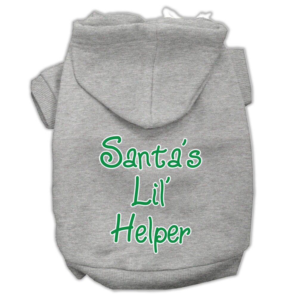 Christmas Pet Hoodie Screen Printed, "Santa's Lil Helper"