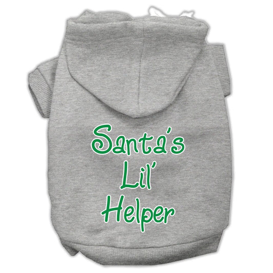 Christmas Pet Hoodie Screen Printed, "Santa's Lil Helper"