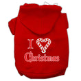 Load image into Gallery viewer, Christmas Pet Hoodie Screen Printed, "I Heart Christmas"
