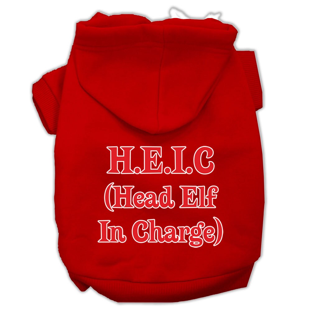 Christmas Pet Hoodie "Head Elf In Charge"