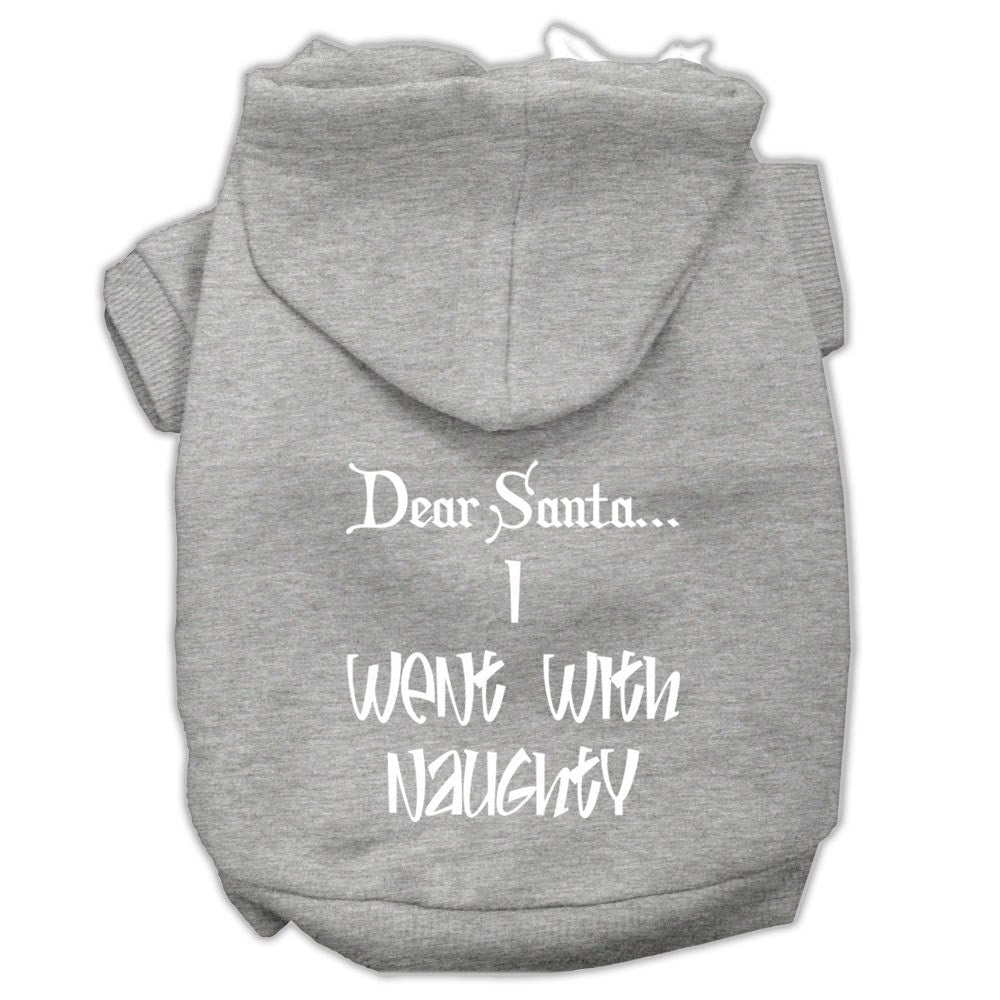 Christmas Pet Hoodie, "Dear Santa, I Went With Naughty"