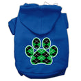 Load image into Gallery viewer, Pet Hoodie "Green Argyle Paw"
