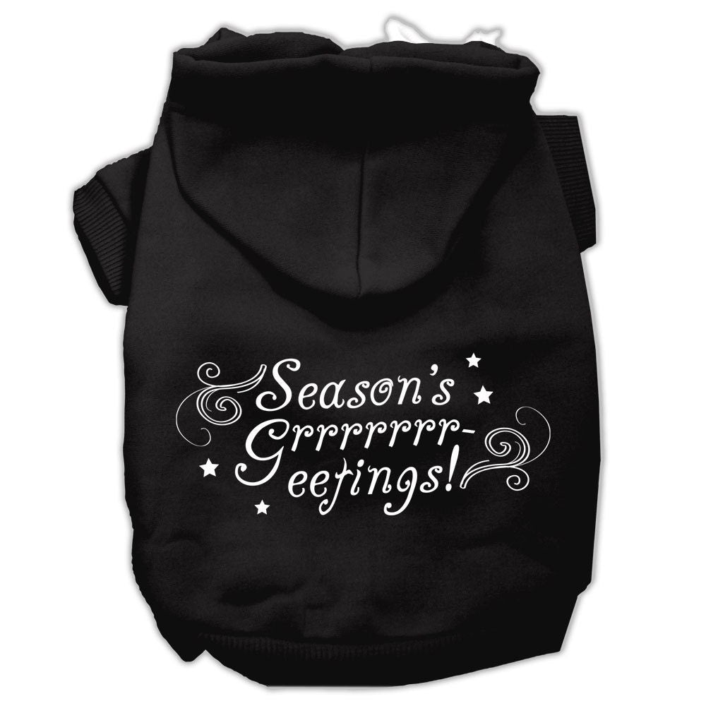 Christmas Pet Hoodie Screen Printed, "Season's Greetings"