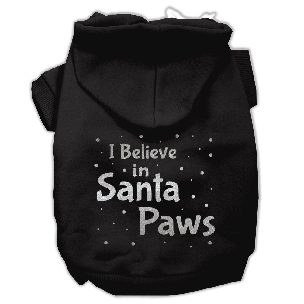 Christmas Pet Hoodie Screen Printed, "I Believe In Santa Paws"