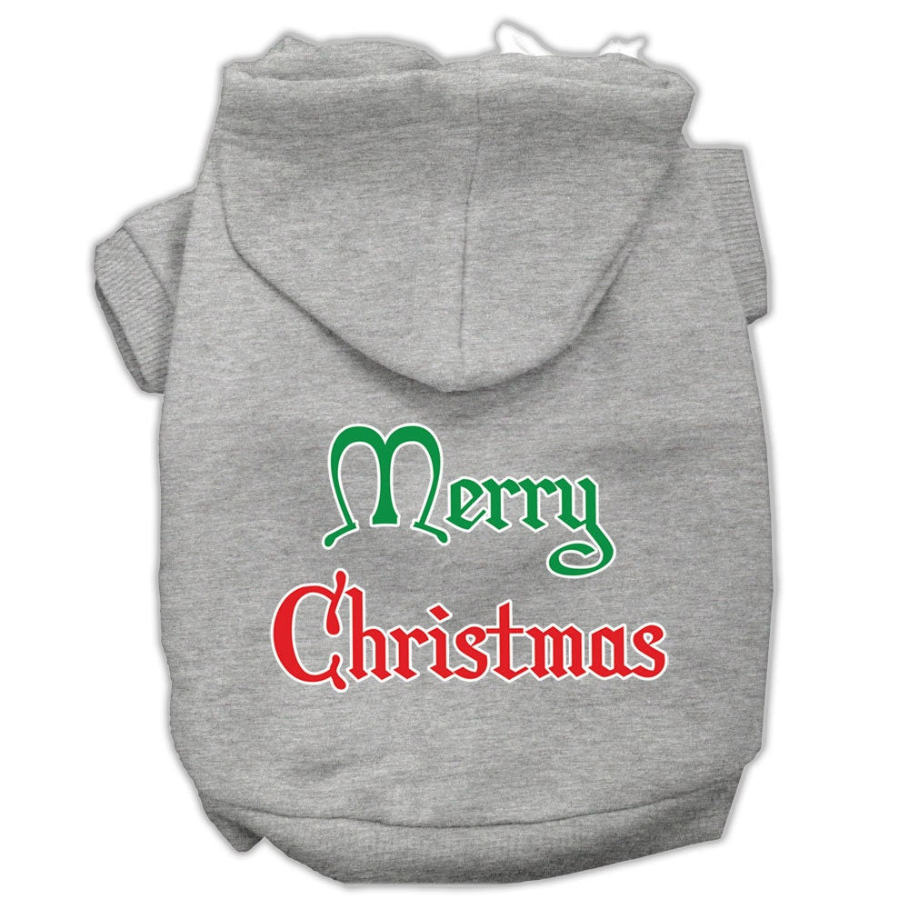 Christmas Pet Hoodie Screen Printed, "Merry Christmas"
