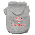 Load image into Gallery viewer, Christmas Pet Hoodie Screen Printed, "I Heart Christmas"
